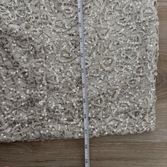 Jessica McClintock Sequin Mini Dress Size 6 Lace Strapless Formal Prom Tube VTG - Picture 9 of 9